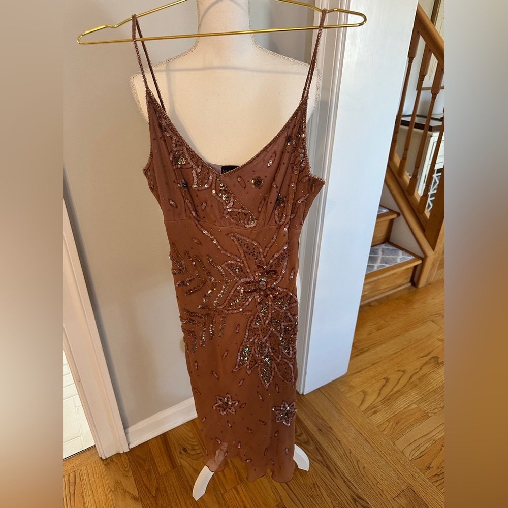 MARINA Beaded Midi Dress